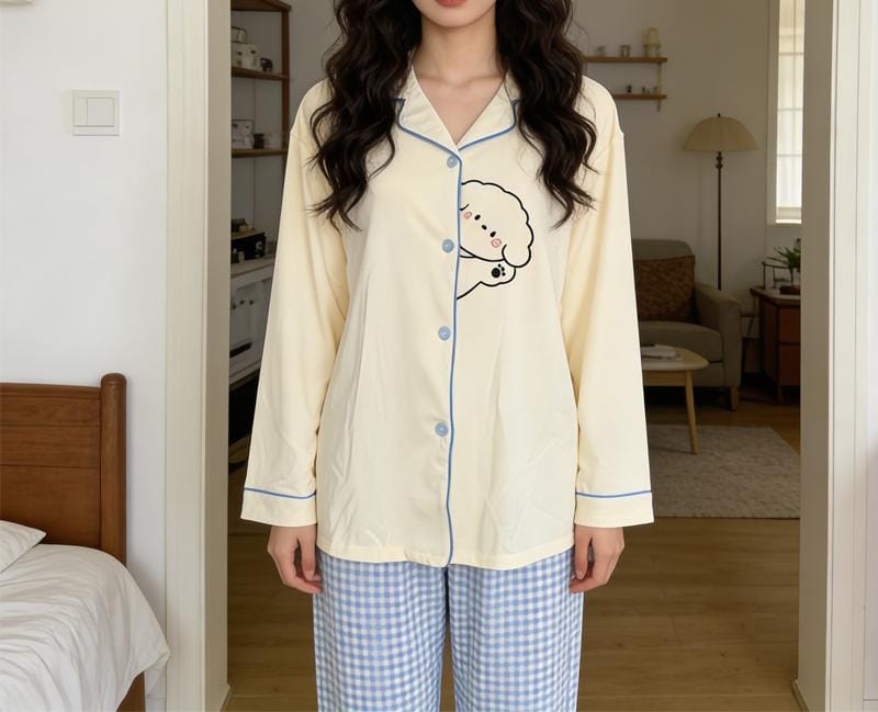 Poodle Print PJ Set