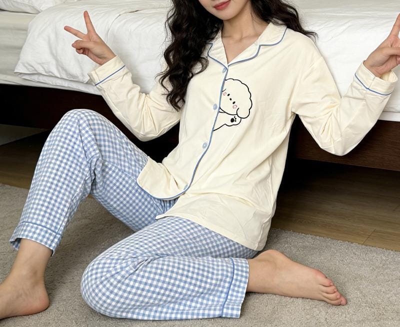 Poodle Print PJ Set - Image 2