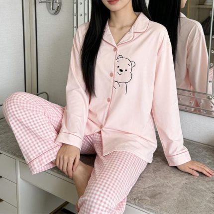 Bear Print PJ Set