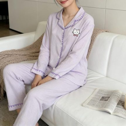 Kitty Print PJ Set
